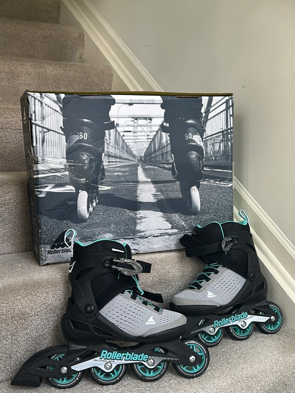 Rollerblade Adjustable Inline Skates - Gray & Teal